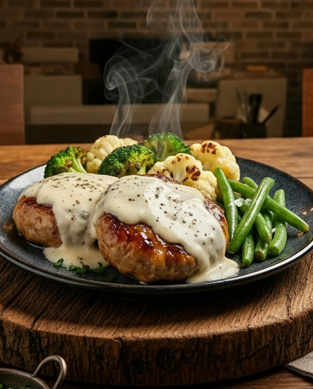 AI-enhanced restaurant food photography with premium plating