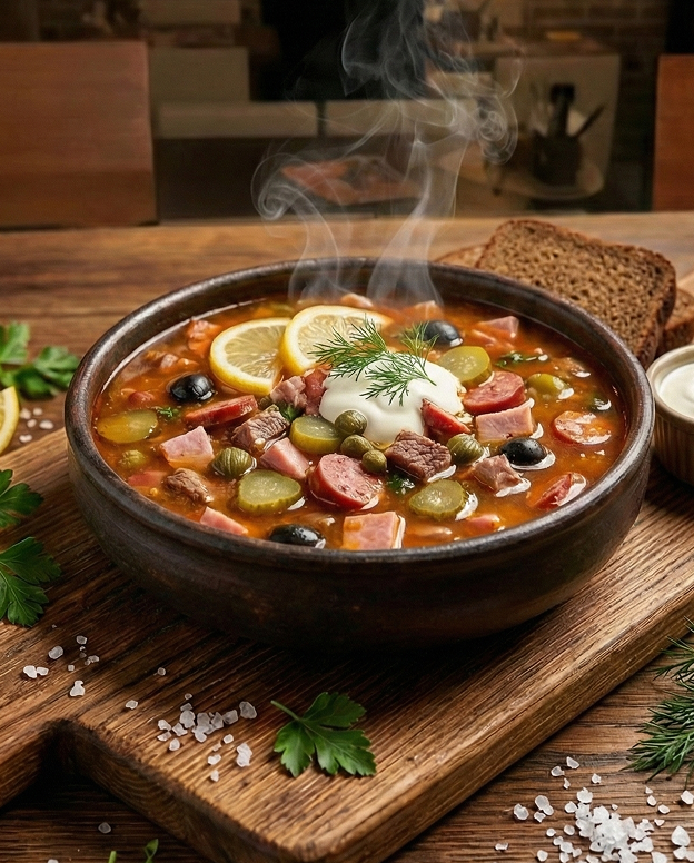 AI-enhanced food photography for a restaurant menu